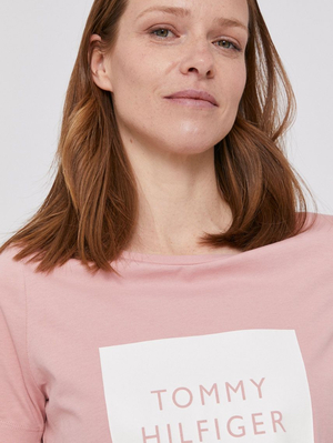 Tommy Hilfiger dámské růžové tričko Box - S (TQS)