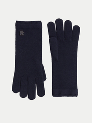 Tommy Hilfiger dámské tmavě modré rukavice - S-M (DW6)