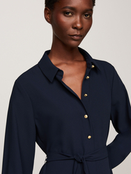 Tommy Hilfiger dámské tmavě modré šaty - 36 (DW5)