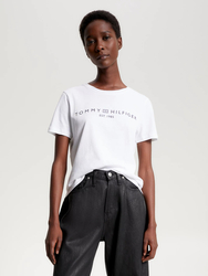 Tommy Hilfiger dámské bílé tričko - XS (YCF)
