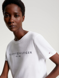 Tommy Hilfiger dámské bílé tričko - XS (YCF)