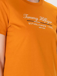 Tommy Hilfiger dámské oranžové triko - L (SFM)