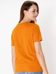 Tommy Hilfiger dámské oranžové triko - L (SFM)