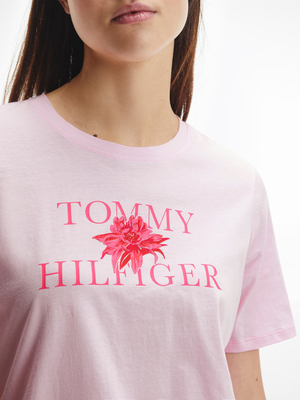 Tommy Hilfiger dámské růžové tričko - M (TPD)