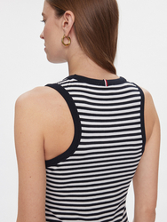 Tommy Hilfiger dámské pruhované tmavomodré letní šaty - S (03N)