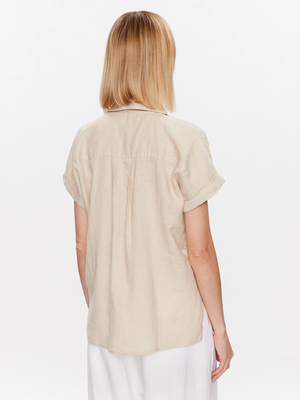 Tommy Hilfiger dámská béžová lněná košile - 34 (RBS)