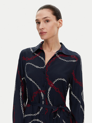 Tommy Hilfiger dámské tmavě modré šaty - 34 (0YH)