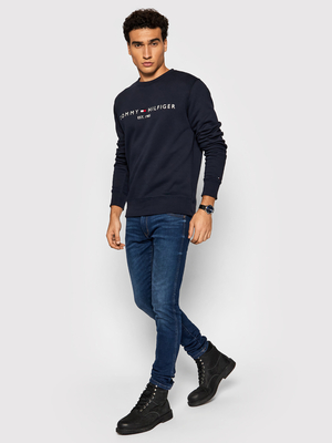 Tommy Hilfiger pánská tmavě modrá mikina Logo - S (DW5)