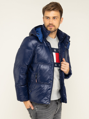 Tommy Hilfiger pánský tmavě modrý bomber - L (DWX)