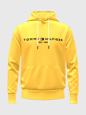 Tommy Hilfiger pánská žlutá mikina Logo Hoody - M (ZFM)