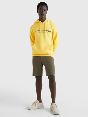 Tommy Hilfiger pánská žlutá mikina Logo Hoody - M (ZFM)