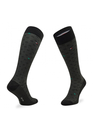 Tommy Hilfiger pánské černo šedé ponožky 4 pack - 39 (002)