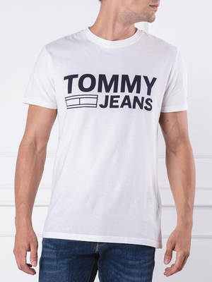 Tommy Hilfiger pánské bílé tričko Essential - L (100)