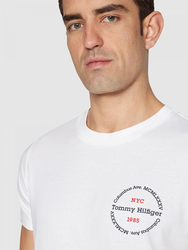 Tommy Hilfiger pánské bílé tričko - L (YBR)