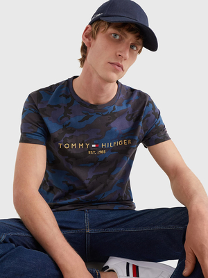 Tommy Hilfiger pánské modré tričko - M (0GY)