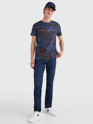 Tommy Hilfiger pánské modré tričko - M (0GY)