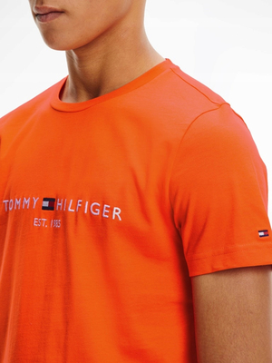Tommy Hilfiger pánské oranžové triko Logo tee - L (SO1)