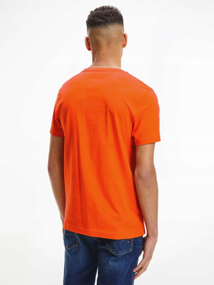 Tommy Hilfiger pánské oranžové triko Logo tee - M (SO1)
