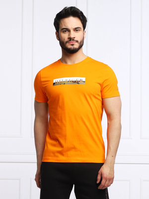 Tommy Hilfiger pánské oranžové tričko - XL (SGH)