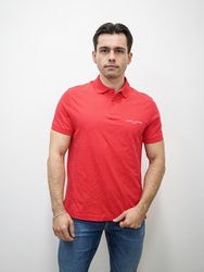 Tommy Hilfiger pánské červené polo tričko - S (XK3)