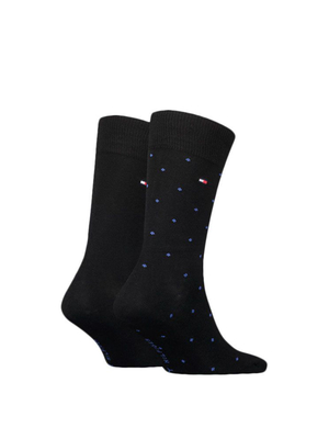 Tommy Hilfiger pánské černé ponožky 2pack - 39/42 (004)