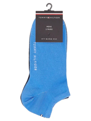 Tommy Hilfiger pánské modré ponožky 2pack - 39/42 (047)