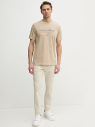 Tommy Hilfiger pánské béžové tričko - L (RBT)