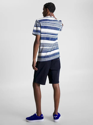 Tommy Hilfiger pánské pruhované tričko - L (0A4)