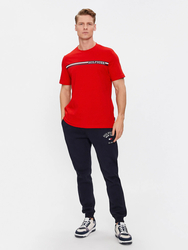 Tommy Hilfiger pánské červené tričko - M (XND)