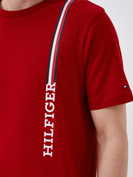 Tommy Hilfiger pánské červené tričko - S (XMP)