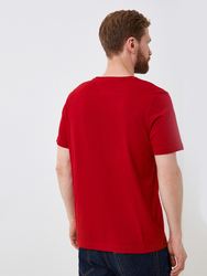 Tommy Hilfiger pánské červené tričko - L (XMP)