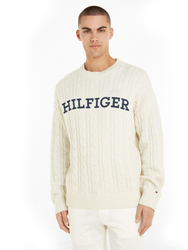 Tommy Hilfiger pánský krémový svetr - M (0K4)