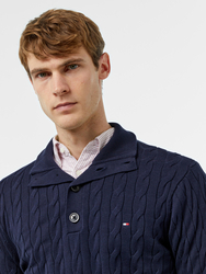 Tommy Hilfiger pánský tmavě modrý svetr - XXL (DW5)