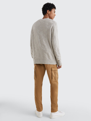 Tommy Hilfiger pánský béžový svetr - L (AEP)