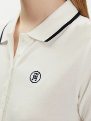 Tommy Hilfiger dámské bílé polo tričko  - S (YBL)