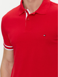 Tommy Hilfiger pánské červené polo tričko - S (XLG)