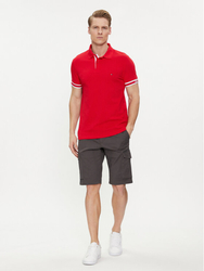 Tommy Hilfiger pánské červené polo tričko - S (XLG)