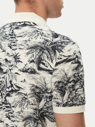 Tommy Hilfiger pánská béžová polo košile - S (0K4)