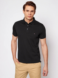 Tommy Hilfiger pánské černé polo tričko - S (BDS)