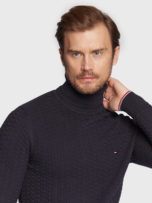 Tommy Hilfiger pánský tmavě modrý rolák - XXL (DW5)
