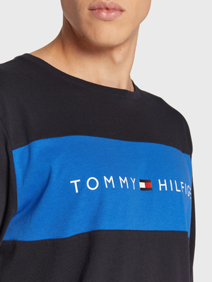 Tommy Hilfiger pánské tmavě modré tričko s dlouhým rukávem - S (C6X)