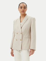 Tommy Hilfiger dámské béžové lněné sako  - 34 (ACI)