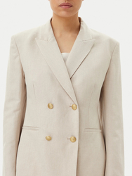 Tommy Hilfiger dámské béžové lněné sako  - 34 (ACI)