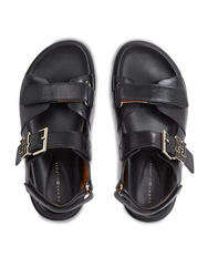 Tommy Hilfiger dámské černé sandále - 36 (BDS)