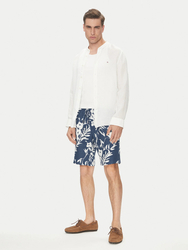 Tommy Hilfiger pánské lněné modré šortky - 30/NI (DAF)