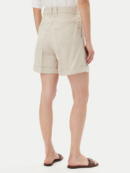 Tommy Hilfiger dámské lněné béžové šortky - 34 (ACI)