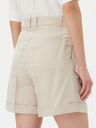 Tommy Hilfiger dámské lněné béžové šortky - 34 (ACI)
