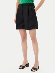 Tommy hilfiger dámské lněné běžové šortky - 34 (BDS)