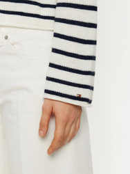 Tommy Hilfiger dámský bílý svetr - XS (0FF)