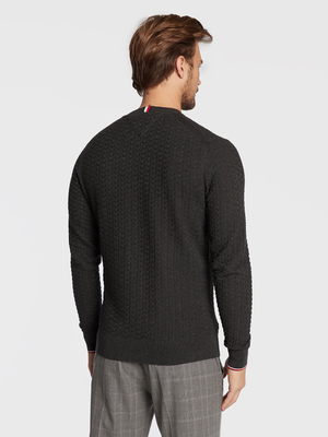 Tommy Hilfiger pánský tmavě šedý svetr - XXL (P92)